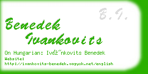 benedek ivankovits business card